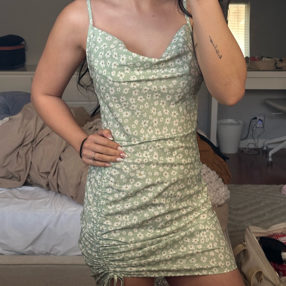 Floral Green Dress